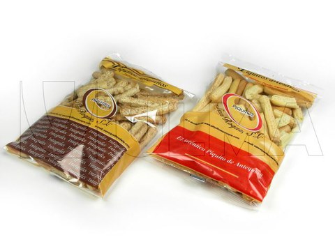 Bread rolls packaging in vertical machine (VFFS) in pillow pack