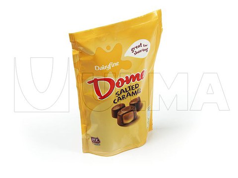 Chocolate and bombons packaging in vertical (VFFS) in doypack
