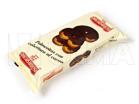 Chocolate pastries tray packaging in flow pack (hffs)