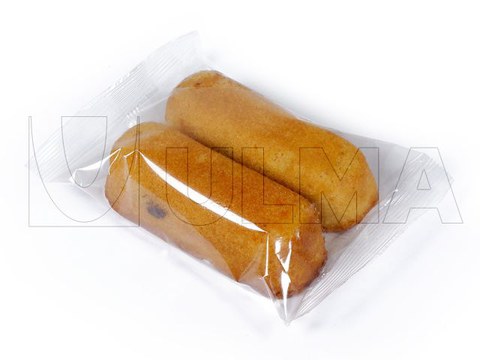 Chocolate snack cakes packaging in flow pack (hffs)
