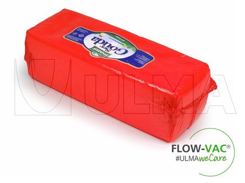 Cheese bar packaging in Flow Vac wrapper