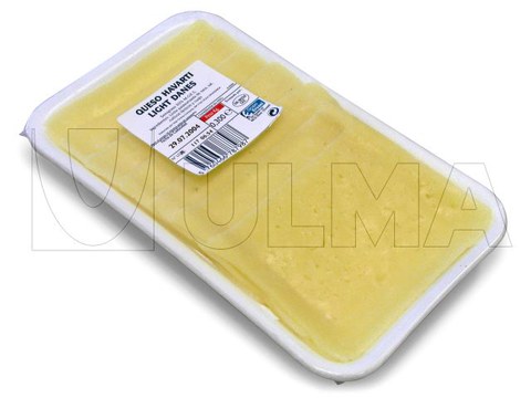 Cheese packaging in flow pack wrapper (HFFS) in modified atmosphere (MAP) with or without trays