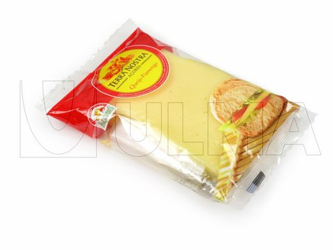 Cheese slices packaging in flow pack wrapper (HFFS) in modified atmosphere (MAP)