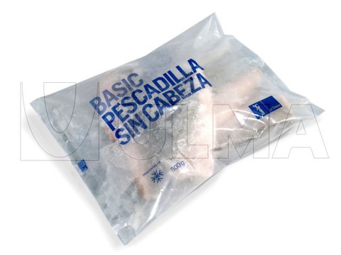 Frozen fish packaging in VFFS machine in Laminated film.