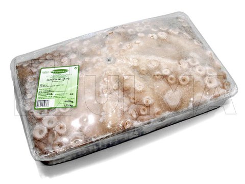 Frozen whole octopus packaging in tray in flow pack (hffs)