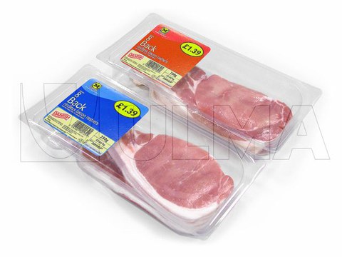 Pork chops packing in thermoforming with modified atmosphere (MAP)