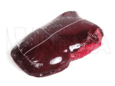Whole liver packaging in flow pack (hffs) with shrink film