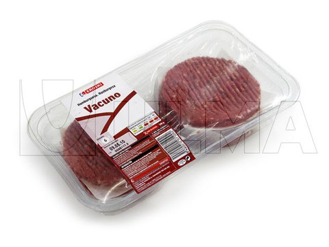 Burger packing in traysealing