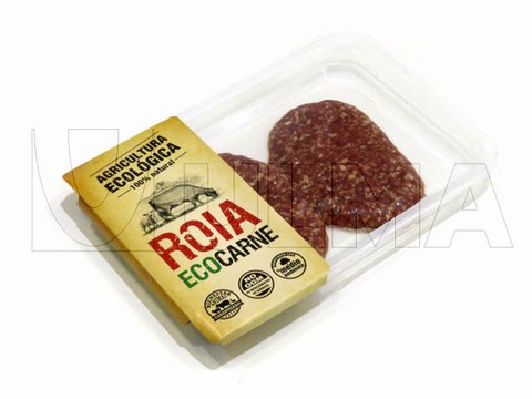 Hamburger packing in skin traysealing