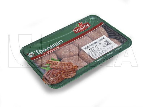 Mini burger packing in traysealing