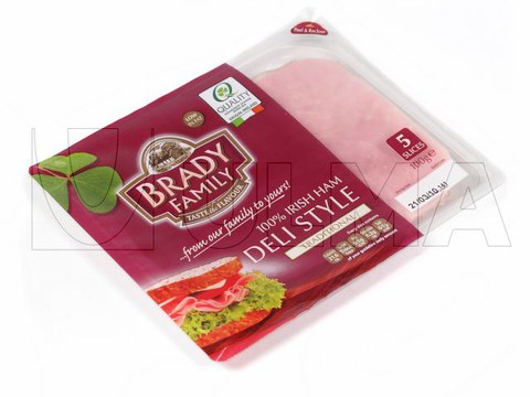 Sliced ham MAP packing in thermoforming in rigid film