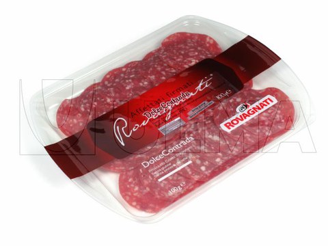 Sliced product MAP packing in thermoforming in rigid film