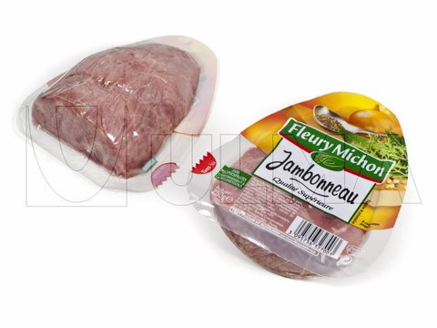 Half ham vacuum packaging in thermoforming in flexible film