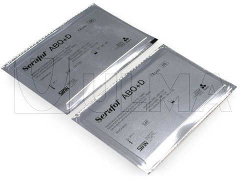 Sample analysis cards packaging in thermoforming in vacuum pack with flexible film