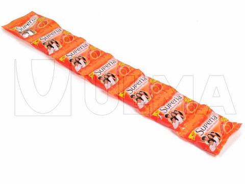 Soap packaging in flow pack wrapper