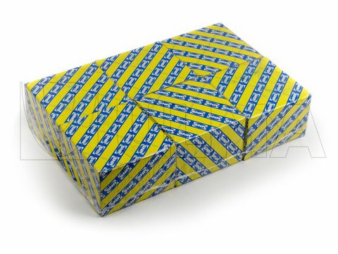 Packaging of cardboard boxes with bearings on low density polyethylene