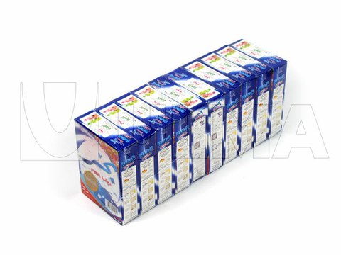 Packaging of group and multipack of boxes of detergent powder on polyolefin shrink film