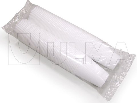 Plastic glasses packaging in flow pack wrapper (HFFS)
