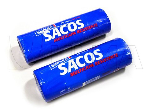 Trash and refuse plastic bag roll packaging in flow pack wrapper (HFFS)