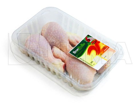 Chicken legs packaging in traysealing