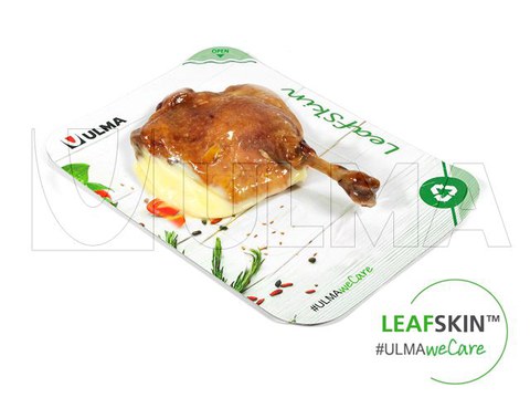 Duck confit packaging in LeafSkin(TM) traysealing sustainable solution
