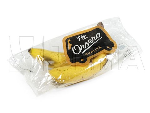 Trayless bananas packaging in flow pack wrapper (hffs)