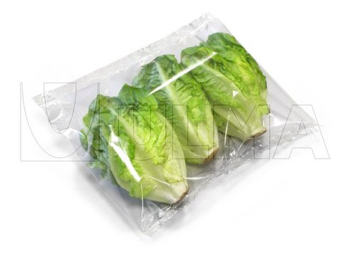 Baby lettuce packaging in flow pack wrapper (HFFS)