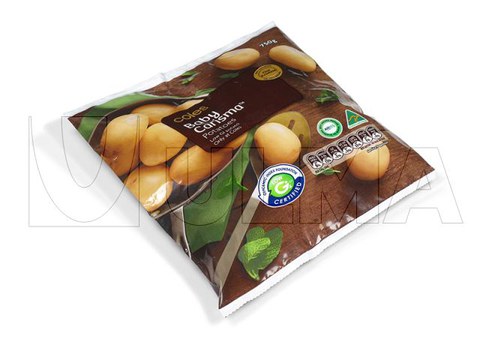 Baby potatoes packaging in vertical (vffs)