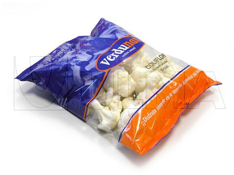 Frozen chopped cauliflower packaging in vertical (vffs)