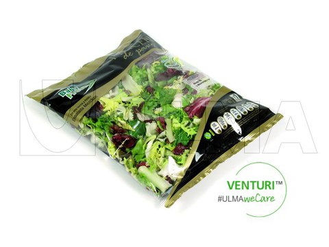 Ready to eat chopped lettuche packaging in vertical machine (VFFS) with Venturi(TM) system