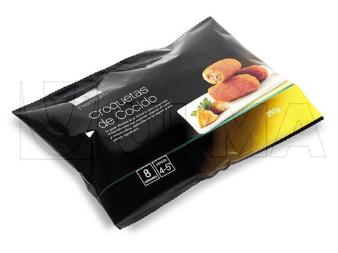 Frozen croquettes packaging in vertical machine (vffs)