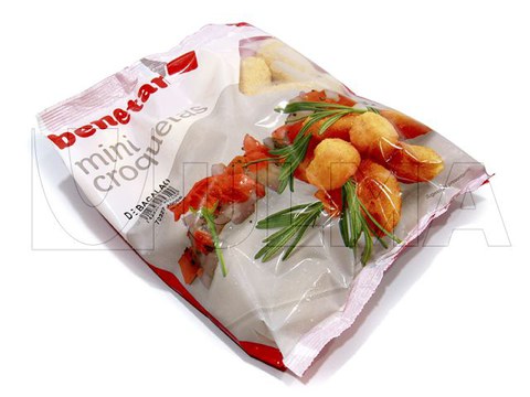 Frozen mini croquettes packaging in vertical machine (vffs)