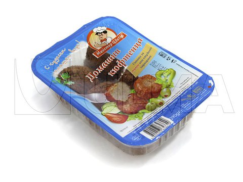Meatballs packaging in traysealing with modified atmosphere (MAP)