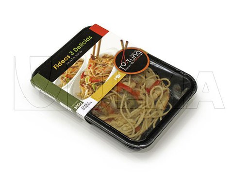 Cooked noodles packaging in traysealing with modified atmosphere (MAP)