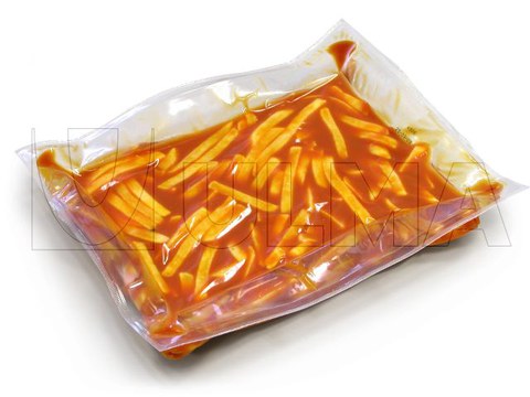 Ready meals packaging in thermoforming in vacuum pack with flexible film