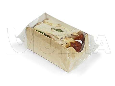 Sandwich packaging in flow pack (hffs) with modified atmosphere (MAP) and cardboard tray